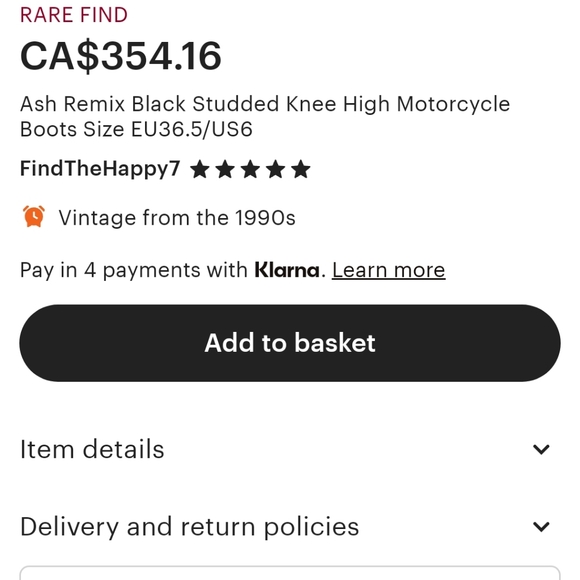 ASH Remix Genuine Leather Knee-High Boots with Metal Studs💀 - Picture 6 of 15